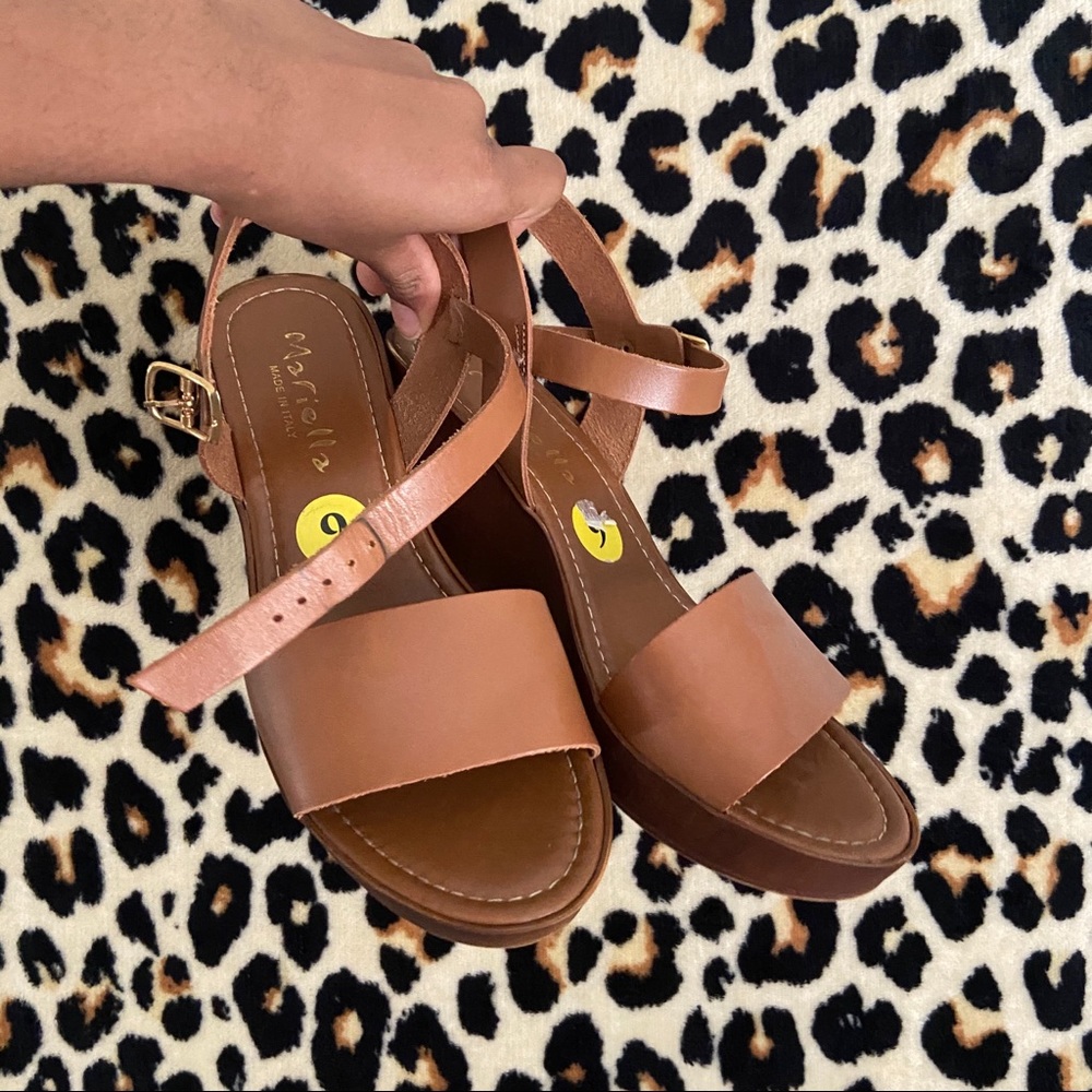 Mariella Brown Nude Wedge Heels